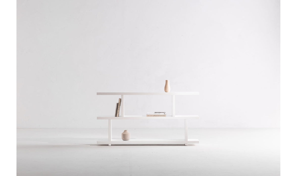 63" White Small Shelving Unit