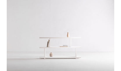 63" White Small Shelving Unit