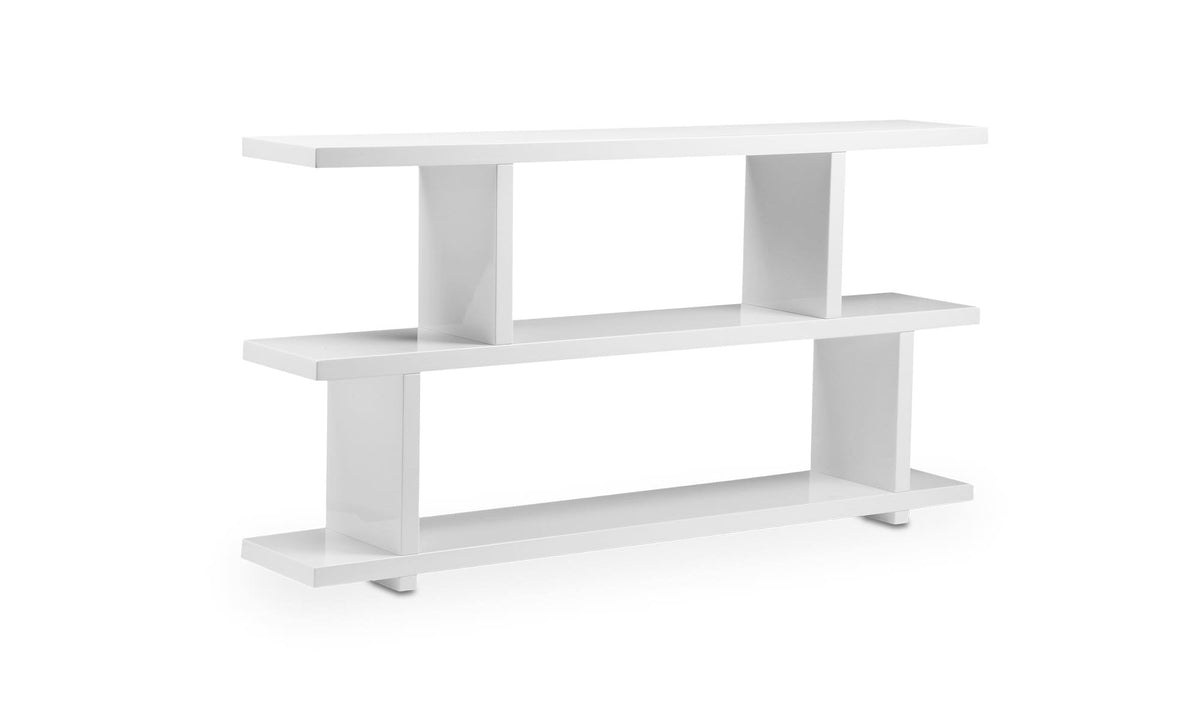 63" White Small Shelving Unit