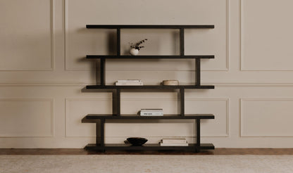 63" Black Large Shelving Unit