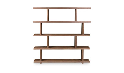 63" Brown Walnut Large Shelving Unit