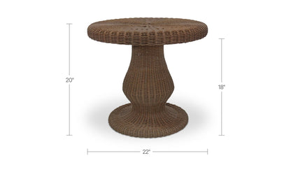 22" Natural Aluminum Side Table