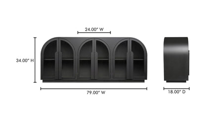 79" Black Sideboard
