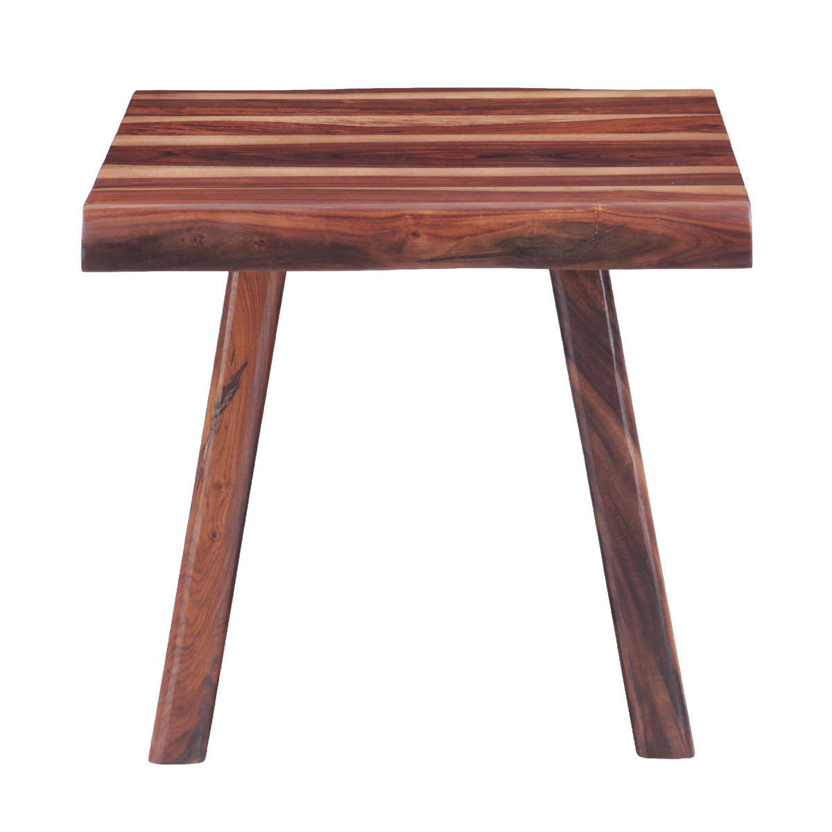 24" Natural Sheesham Side Table