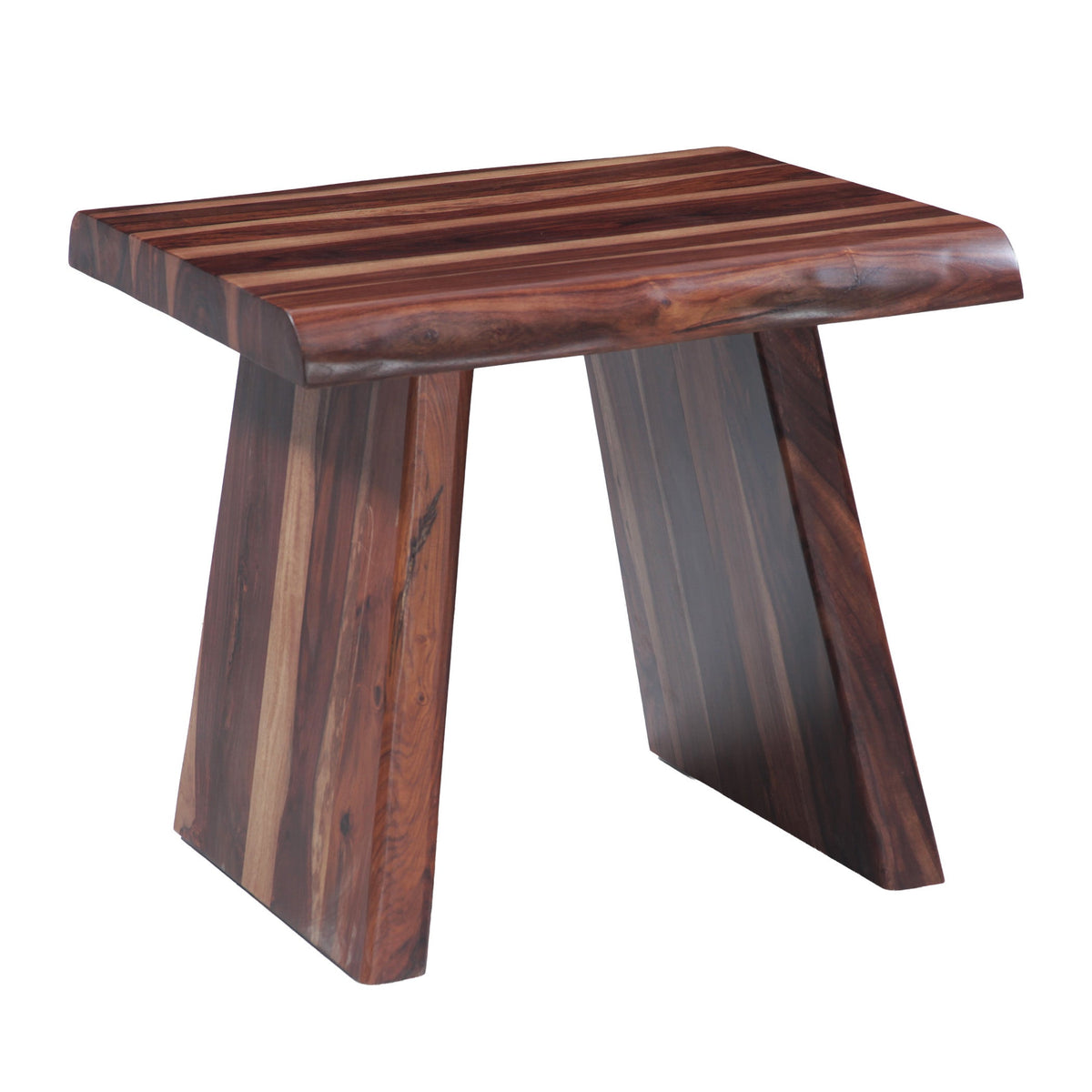 24" Natural Sheesham Side Table