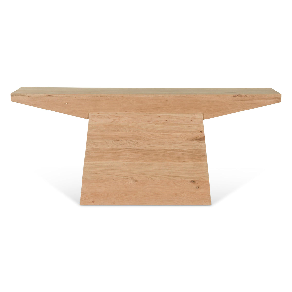68" Natural Oak Wood Console Table