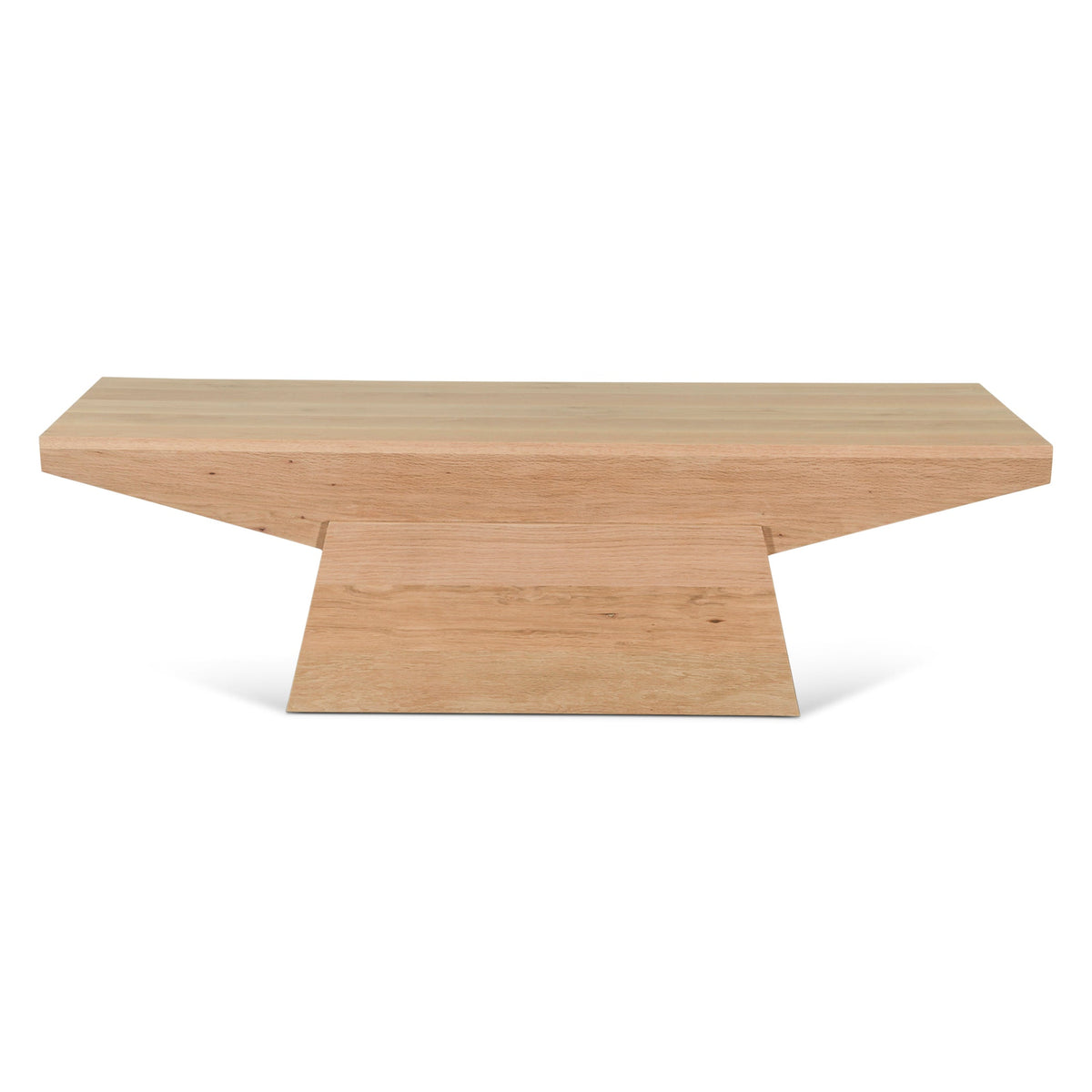 58" Natural Oak Wood Coffee Table