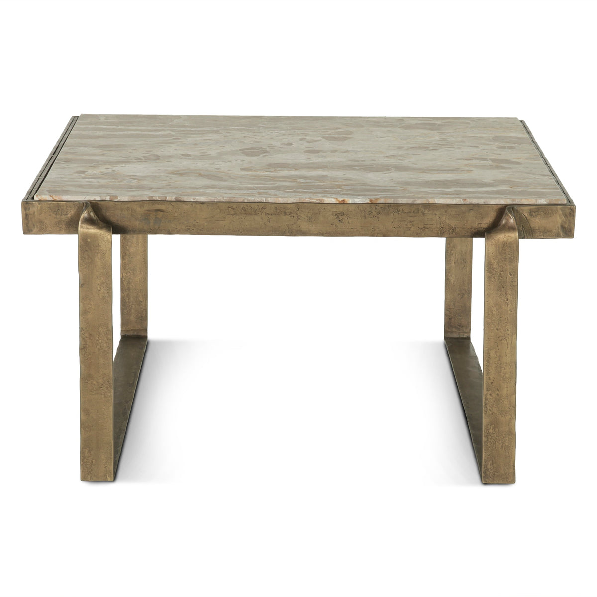 32" Capri Beige Marble Coffee Table