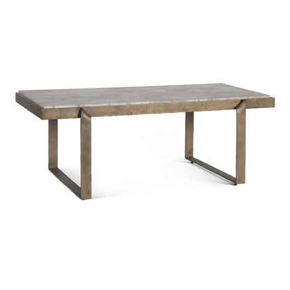 49" Capri Beige Marble Coffee Table