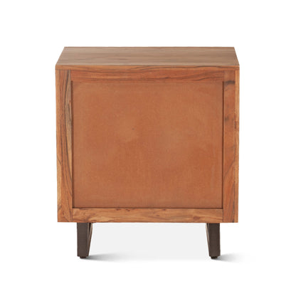 24" Smoked Acacia Wood Nightstand