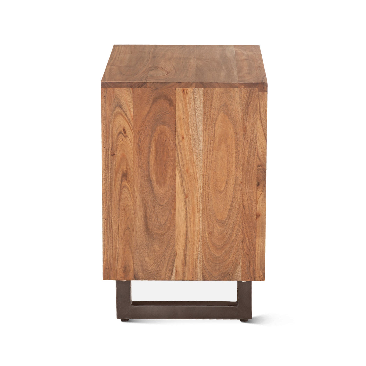 24" Smoked Acacia Wood Nightstand