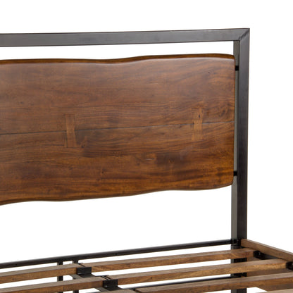 63" Walnut Queen Size Bed