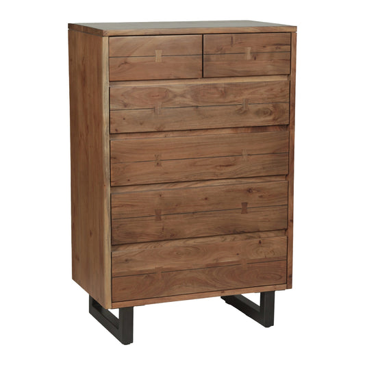 34" Smoked Acacia Wood Chest
