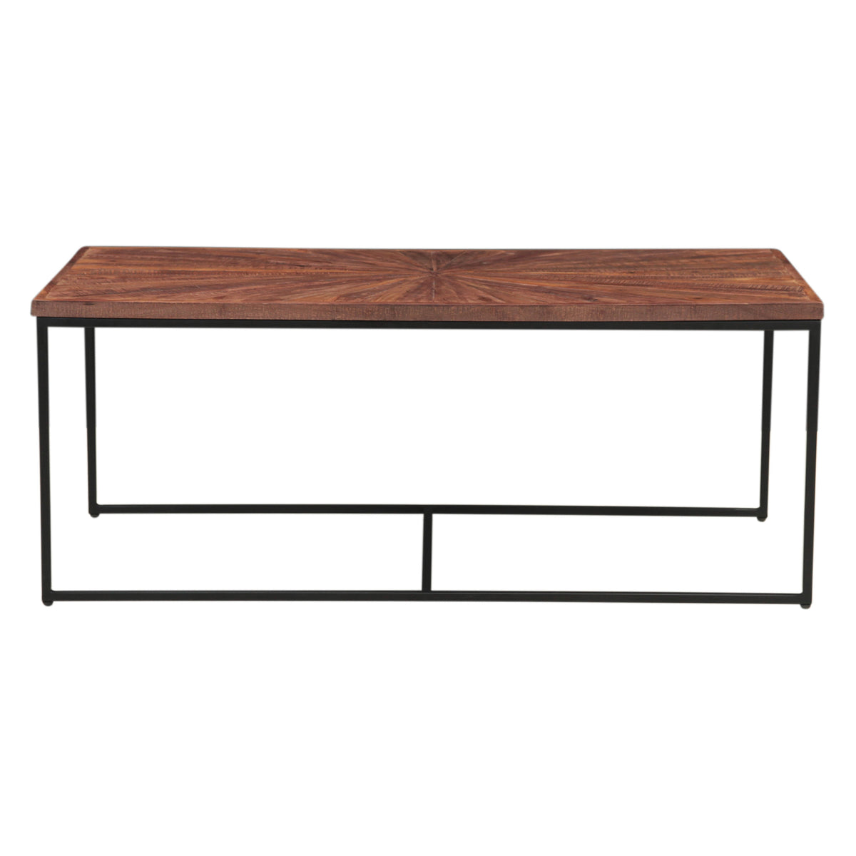 47" Sunburst Brownstone Acacia Coffee Table