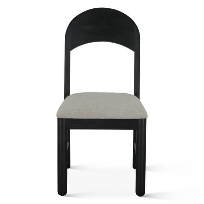 18" Upholstered Dining Chair in Black