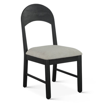 18" Upholstered Dining Chair in Black
