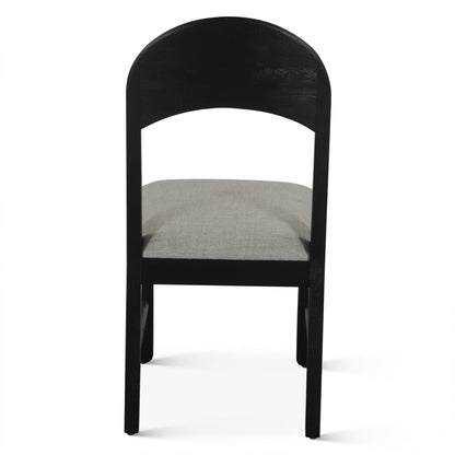 18" Upholstered Dining Chair in Black