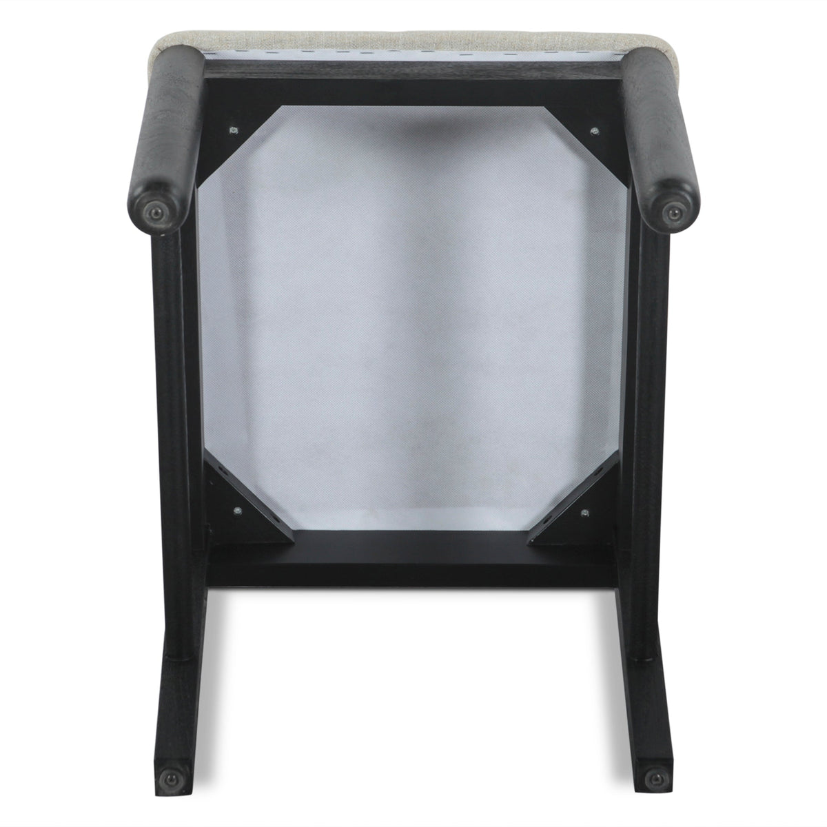 18" Upholstered Dining Chair in Black