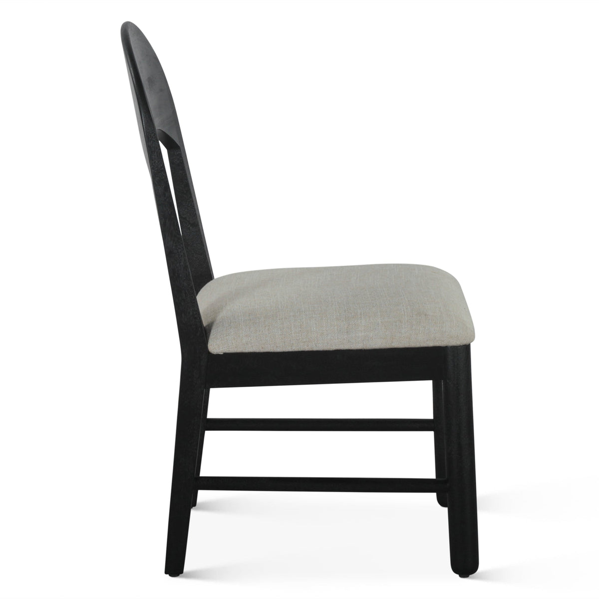 18" Upholstered Dining Chair in Black