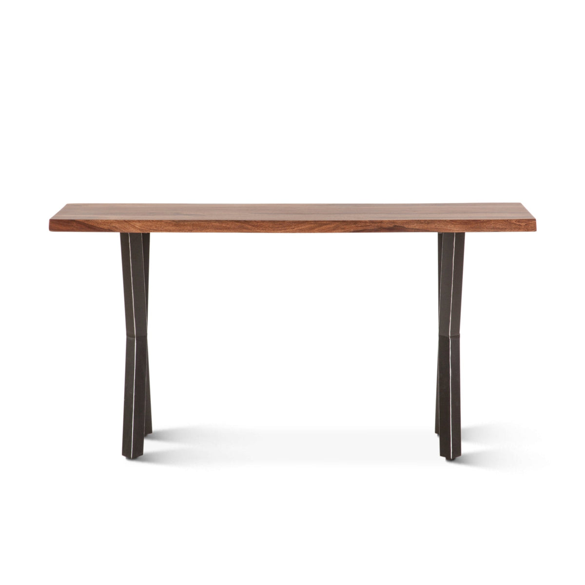 58" Natural Sheesham Wood Console Table