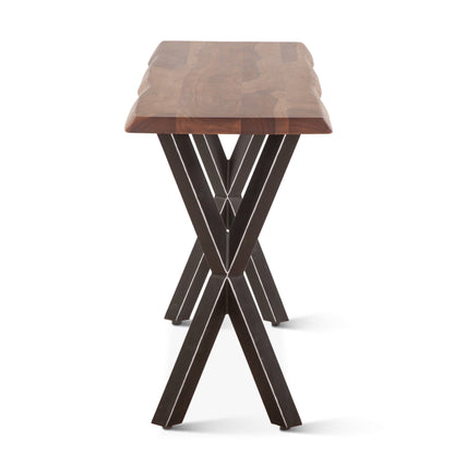 58" Natural Sheesham Wood Console Table