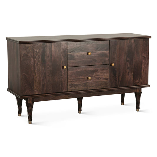 55" Dark Sienna Mango Wood Sideboard
