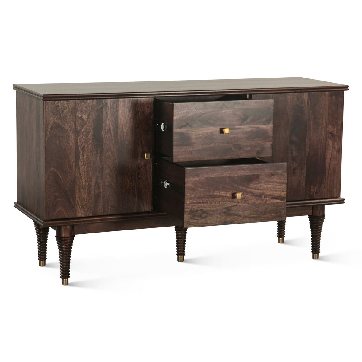 55" Dark Sienna Mango Wood Sideboard
