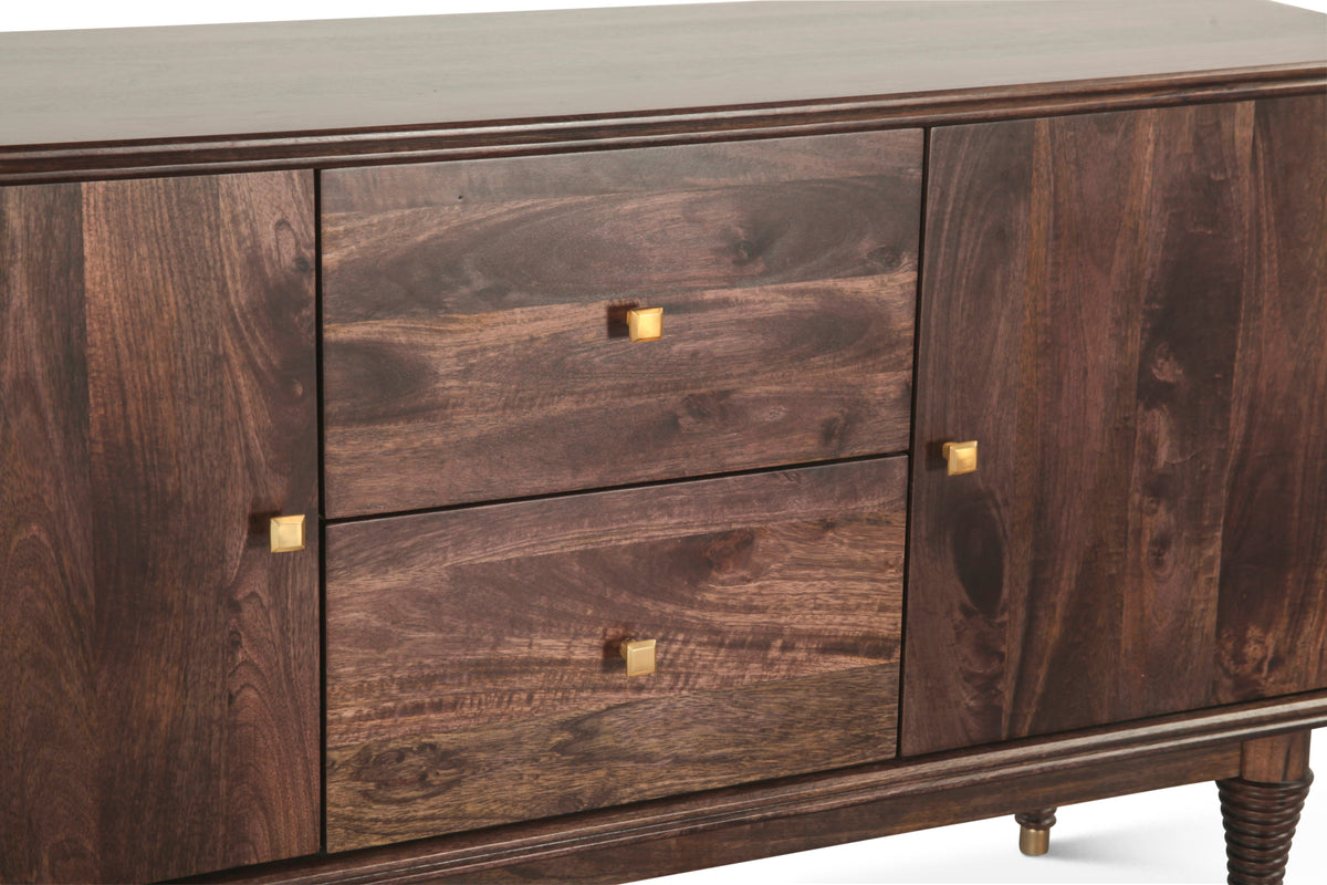 55" Dark Sienna Mango Wood Sideboard