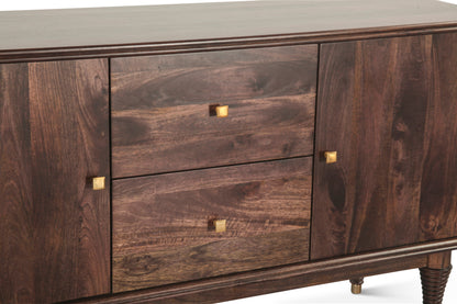 55" Dark Sienna Mango Wood Sideboard