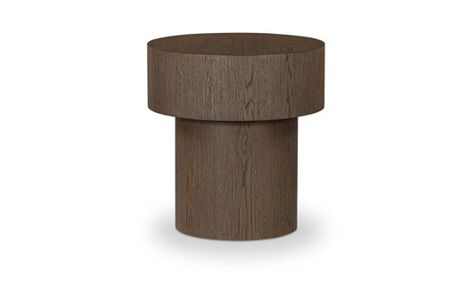 20" Dark Brown Oak Side Table