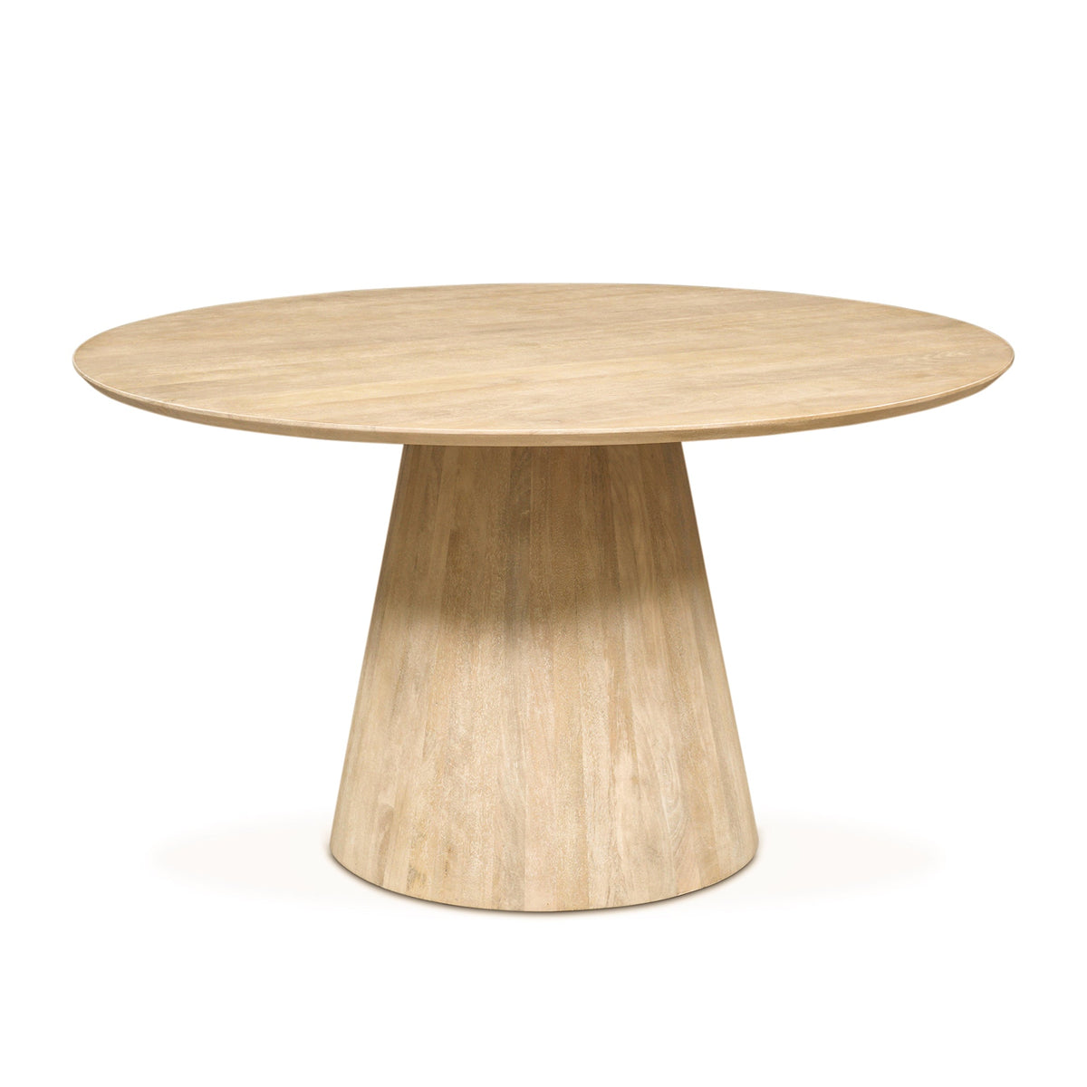 54" Natural White Mango Wood Round Table