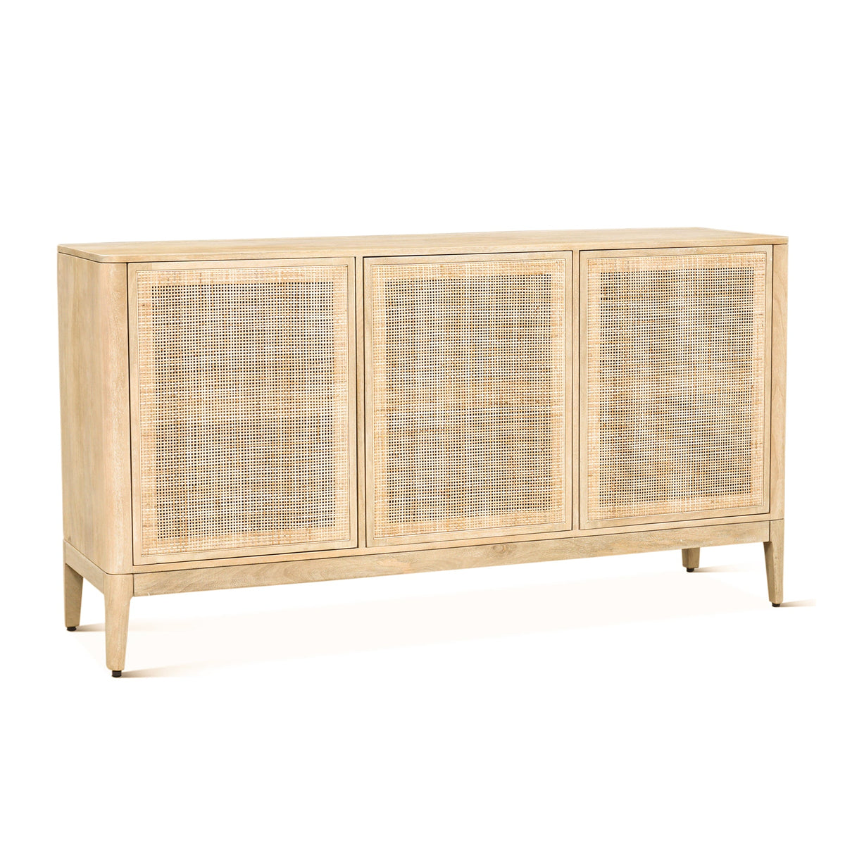 64" Natural White Mango Wood Sideboard