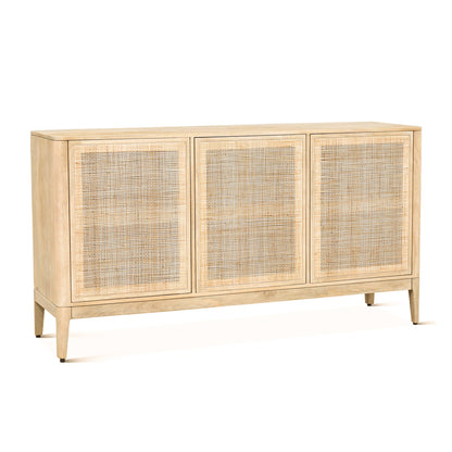 64" Natural White Mango Wood Sideboard