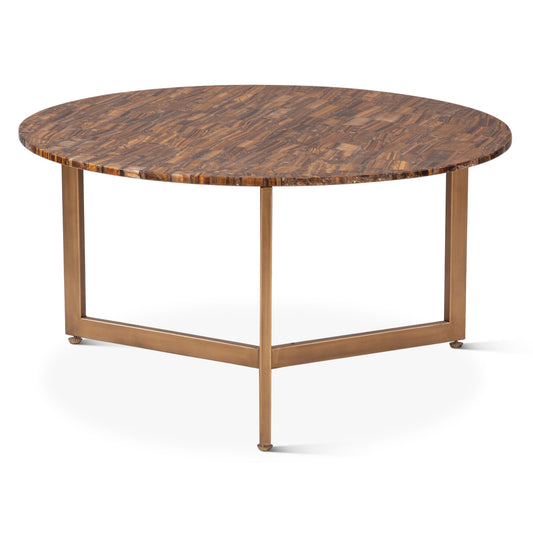 36" Tiger Eye Stone Coffee Table