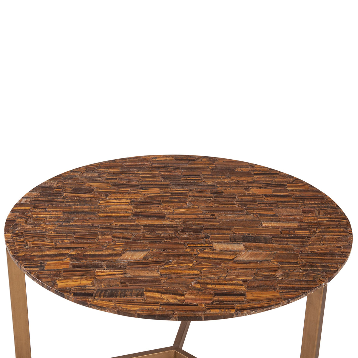 36" Tiger Eye Stone Coffee Table