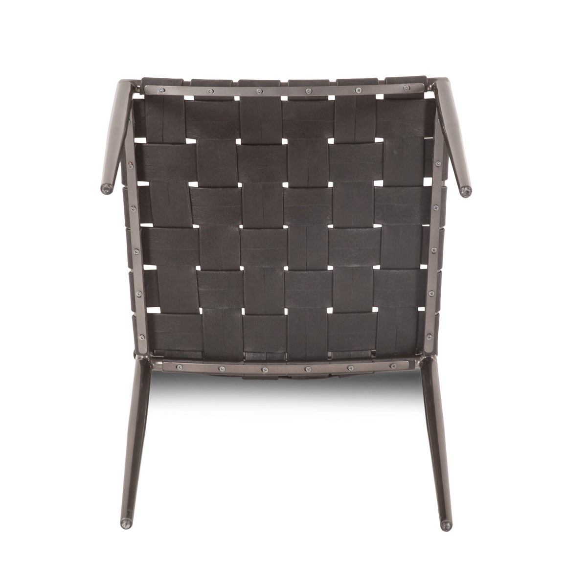 18" Dining Chair in Black Buffalo Leather