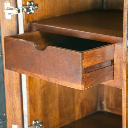 39" Honey Brown Bar Cabinet