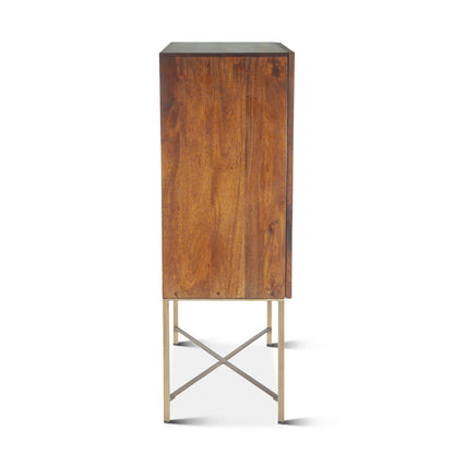 39" Honey Brown Bar Cabinet