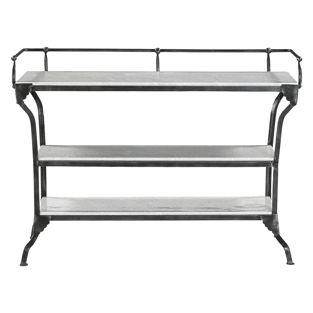 16" White Marble Console Table