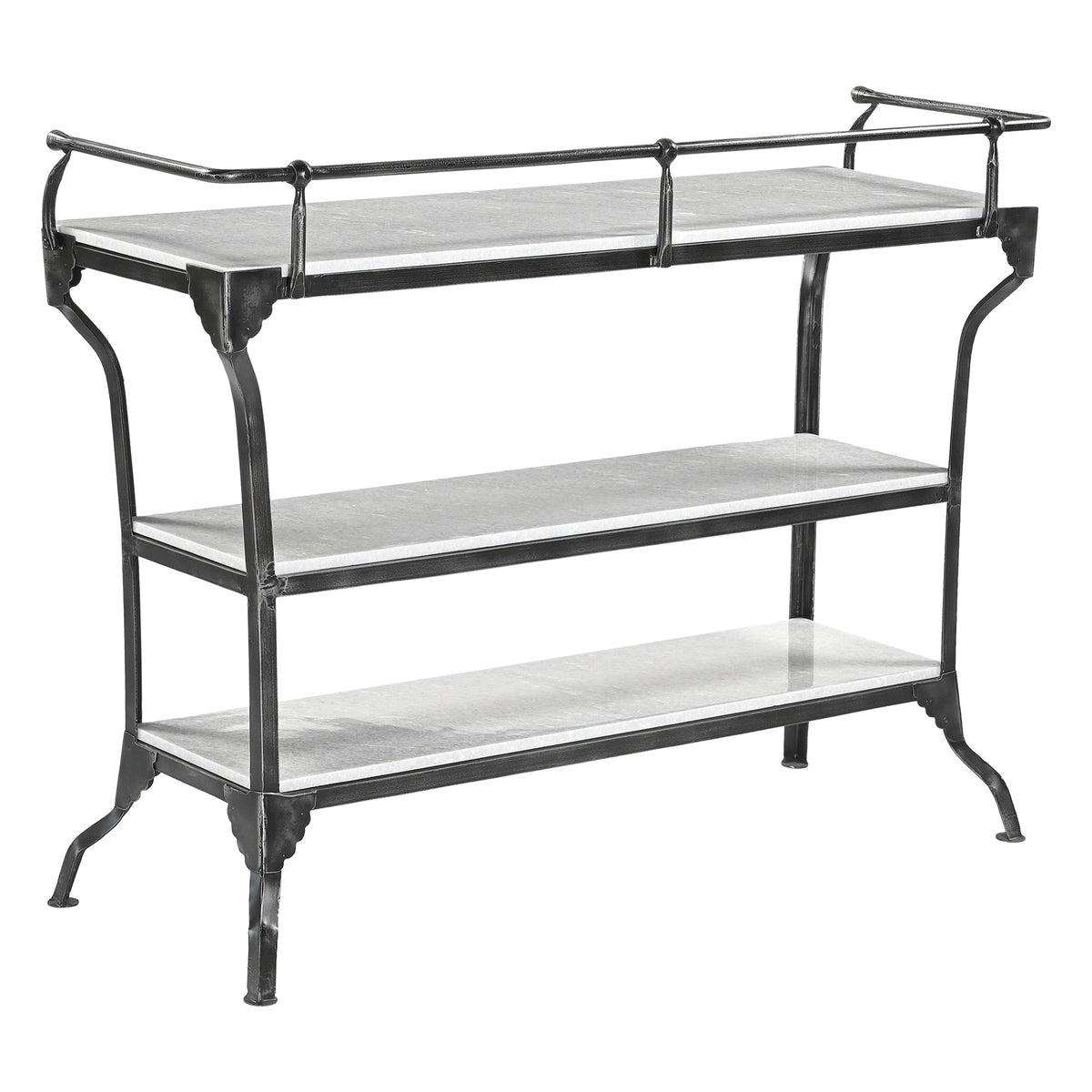 16" White Marble Console Table