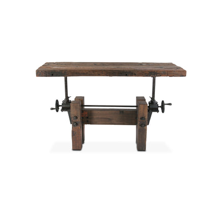 67" Reclaimed Wood Adjustable Desk