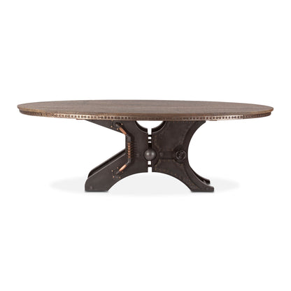 96" Reclaimed Wood Oval Dining Table