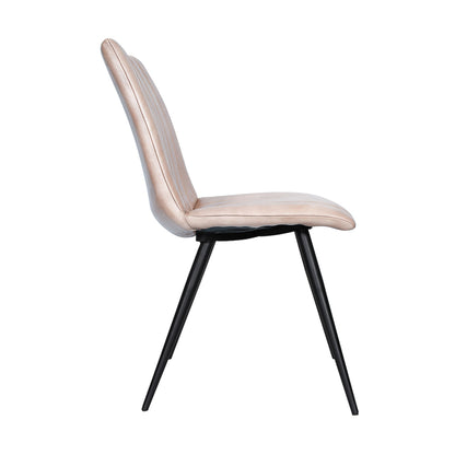 19" Dining Chair in Antique Ivory Leather