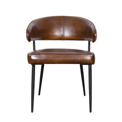 23" Armchair in Hand Washed Chestnut Leather