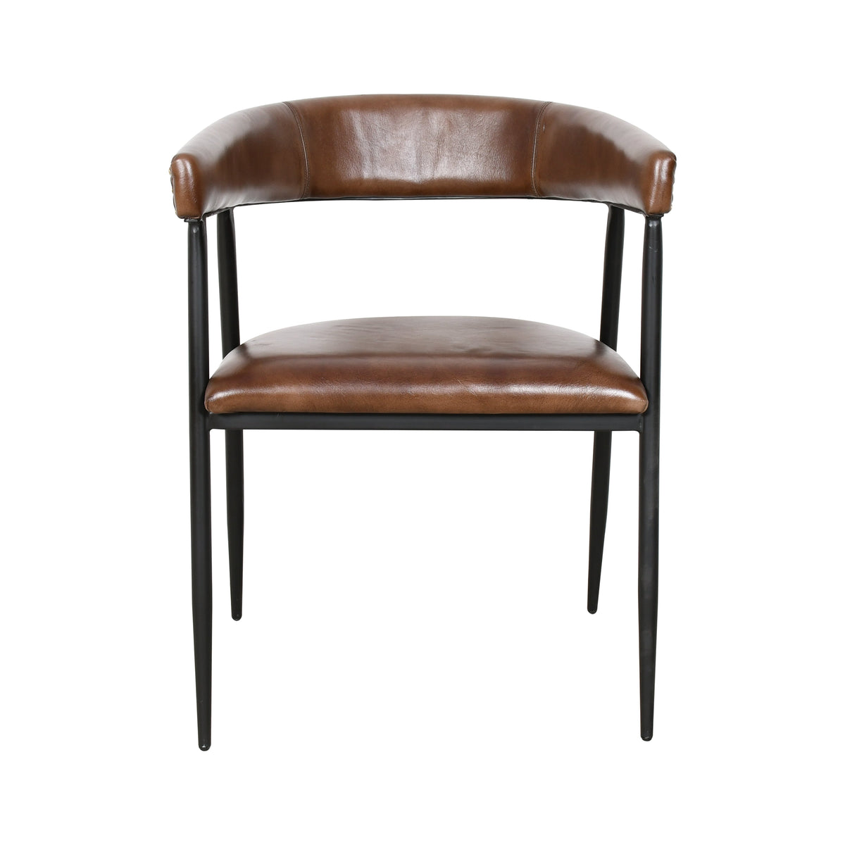 23" Dining Chair in Chestnut Leather