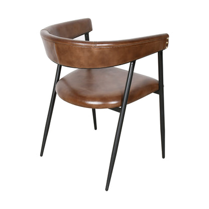 23" Dining Chair in Chestnut Leather