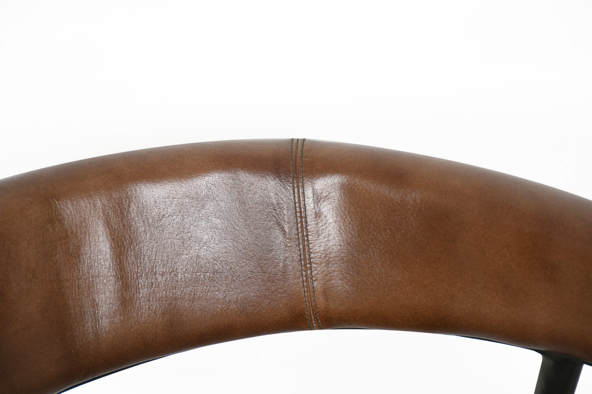 23" Dining Chair in Chestnut Leather
