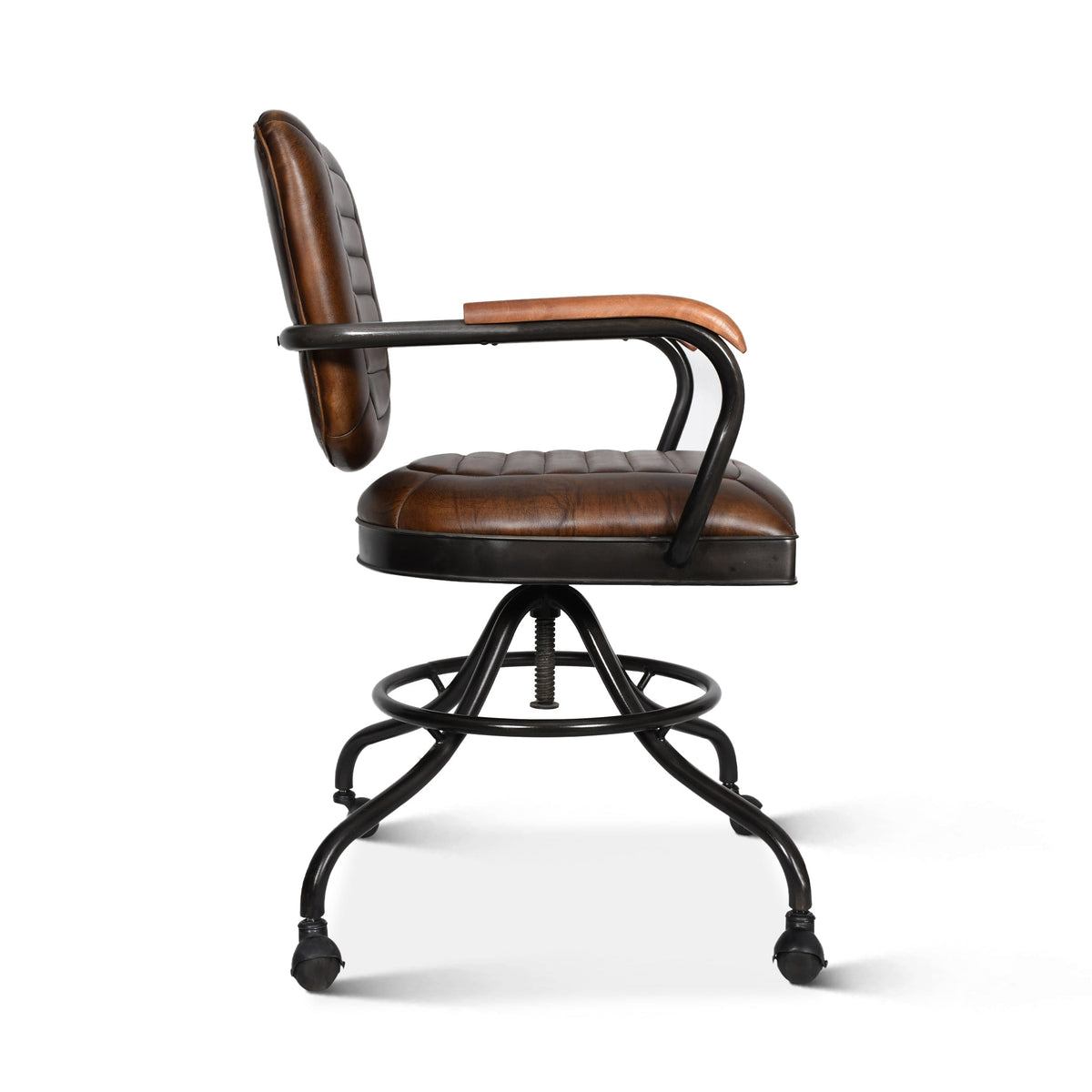 23" Antique Whiskey Leather Desk Chair