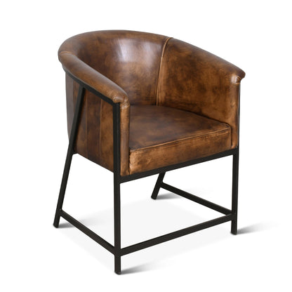 22" Armchair in Antique Whiskey Leather