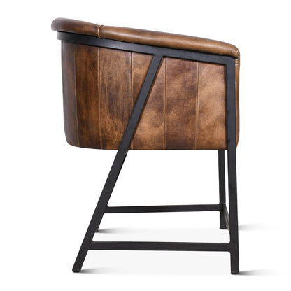 22" Armchair in Antique Whiskey Leather